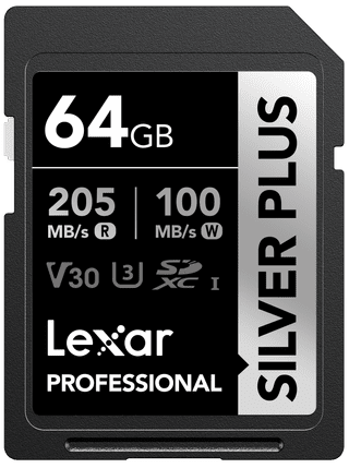 Lexar Professional SDXC Silver Plus 64GB 100 MB/s