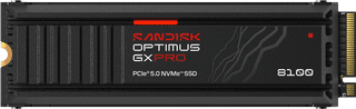 SANDISK Optimus GX PRO 8100 8TB PCIe 5.0 NVMe-SSD mit Kühlkörper