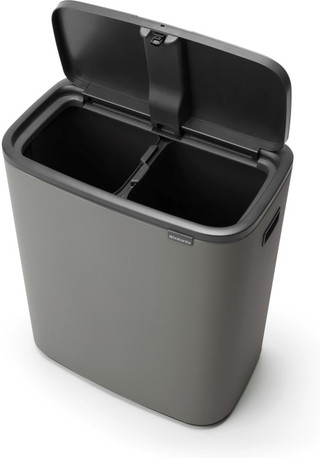 Brabantia Bo Touch Bin 2 x 30 Liter Mineral Concrete Grey