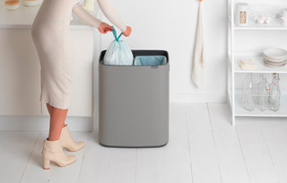 Brabantia Bo Touch Bin 2 x 30 Liter Mineral Concrete Grey