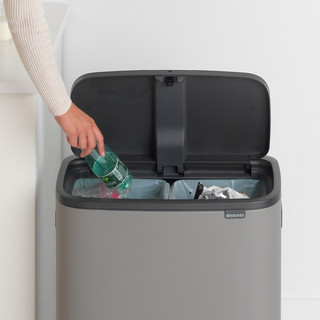 Brabantia Bo Touch Bin 2 x 30 Liter Mineral Concrete Grey
