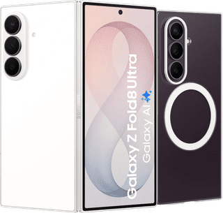 Samsung Galaxy Z Fold8 Ultra 256GB Weiß 5G + Carbon Backcover mit Magnet Schwarz