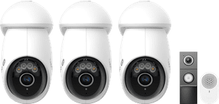 TP-Link Tapo C560WS 3er-Pack + D235 Smart Battery + Wired Doorbell
