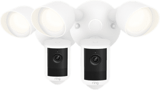 Ring Floodlight Kamera 2. Generation Weiß Doppelpack