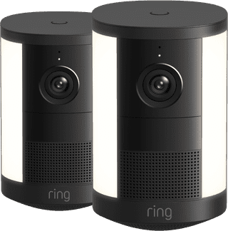 Ring Spotlight Kamera 2. Generation Akku Schwarz Doppelpack