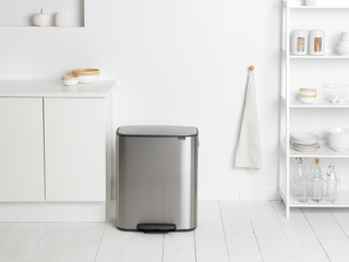 Brabantia Bo Pedal Bin 60 Liter Edelstahl Fingerprint Proof