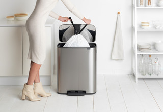 Brabantia Bo Pedal Bin 60 Liter Edelstahl Fingerprint Proof