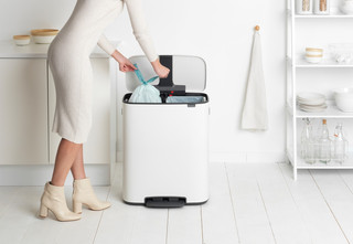 Brabantia Bo Pedal Bin 2 x 30 Liter White