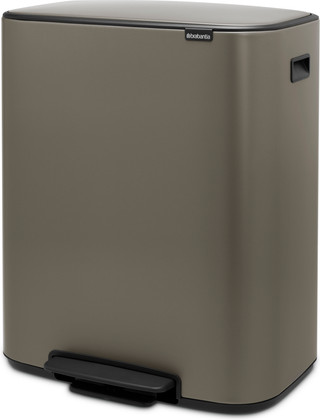 Brabantia Bo Pedal Bin 2 x 30 Liter Platinum