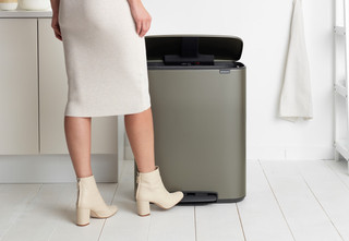 Brabantia Bo Pedal Bin 60 Liter Platinum
