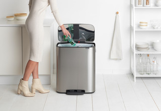 Brabantia Bo Pedal Bin 60 Liter Edelstahl Fingerprint Proof