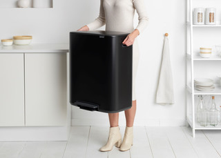 Brabantia Bo Pedal Bin 2 x 30 Liter Matt Black