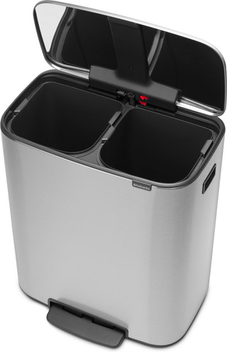 Brabantia Bo Pedal Bin 2 x 30 Liter Edelstahl Fingerprint Proof