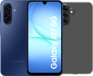 Samsung Galaxy A17 128GB Blau 5G + BlueBuilt Backcover Transparent