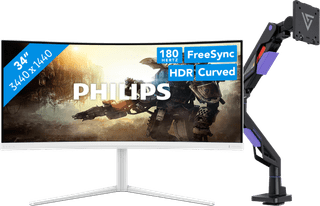 Philips Evnia 34M2C5501A/00 Curved + Vortech Monitorhalterung
