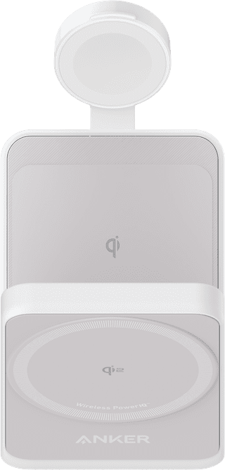 Anker Prime 3-in-1 MagGo Foldable Wireless Charger 15W White