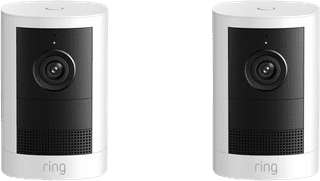 Ring Außenkamera Akku 2. Generation Weiß Doppelpack