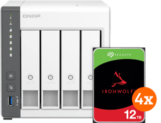 QNAP TS-433-4G + Seagate Ironwolf 12 TB 4er-Pack