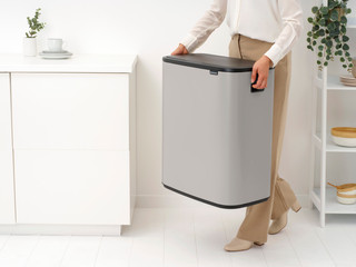 Brabantia Bo Touch Bin Mülleimer 2 x 30 Liter Soft Grey