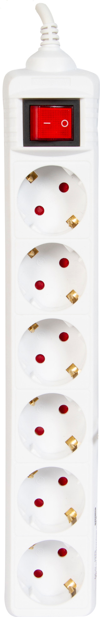 Veripart Power Strip 6-way 3m White