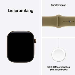 Apple Watch Series 12 46 mm Dunkelbronze Sportarmband M/L