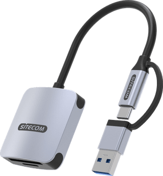 Sitecom USB Card Reader High Speed USB-C und USB-A