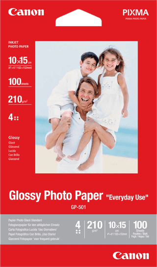 Canon-Fotopapier GP-501 Glossy 100 Blatt 10 x 15 cm