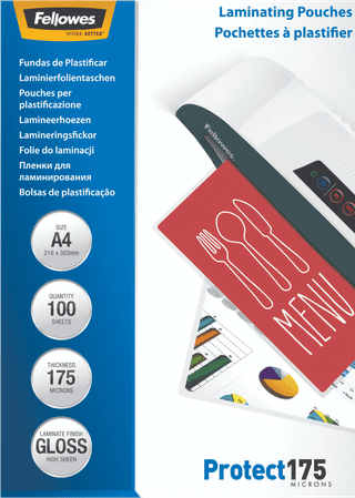 Fellowes Laminierhüllen Protect 175 Micron A4 (100 Stück)