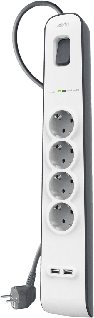 Belkin Surge Protector 4 Steckdosen 2 Meter 2x USB