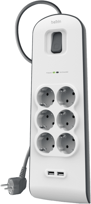 Belkin Surge Protector 6 outlet 2 meters 2x USB