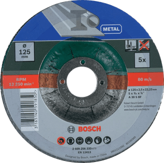 Bosch Schleifscheibe Metall 125 mm 5 Stück