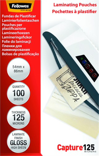 Fellowes Laminator covers 125 micron 54 x 86 (100 pieces)