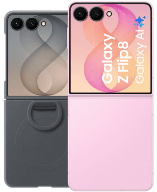 Samsung Galaxy Z Flip8 512GB Rosa 5G + Backcover aus Silikon mit Magnet Schwarz