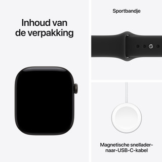 Apple Watch Series 12 Cellular 46mm Black Sport Band M/L