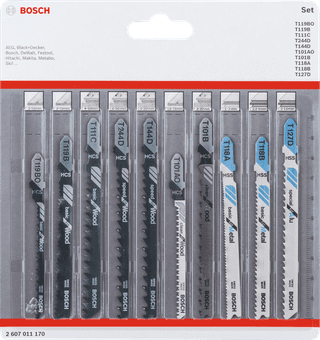 Bosch Professional 10-piece Jigsaw Blade Set (Universal)