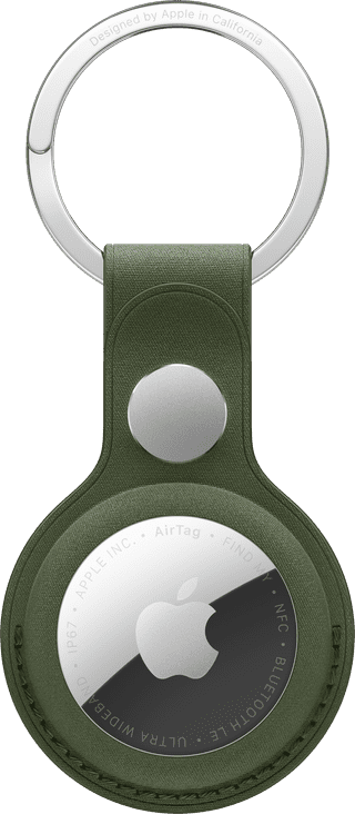 Apple AirTag Feingewebe Schlüsselanhänger Grün