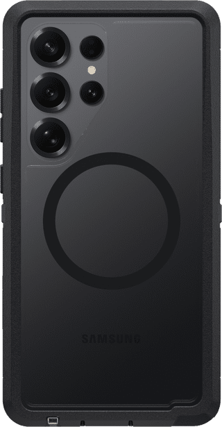 OtterBox Defender Samsung Galaxy S25 Ultra Back Cover with Magnet Transparent Black Belt