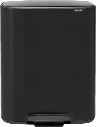 Brabantia Bo Pedal Bin 2 x 30 Liter Matt Black