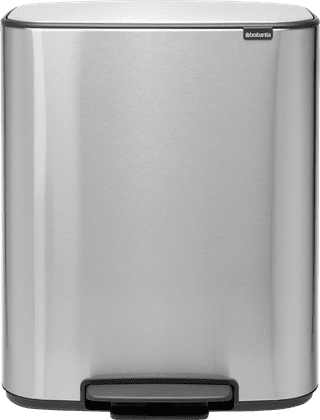 Brabantia Bo Pedal Bin 2 x 30 Liter Edelstahl Fingerprint Proof