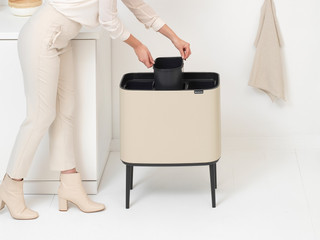 Brabantia Bo Touch Bin Mülleimer 3 x 11 Liter Soft Beige