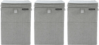 Brabantia Laundry Boxes Gray Triple Pack