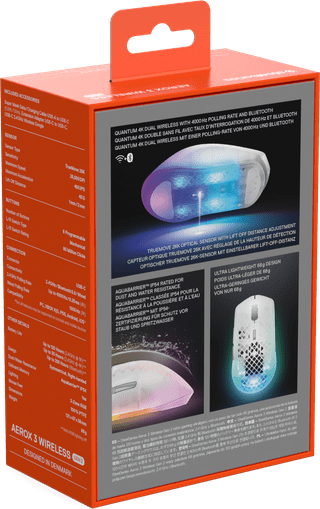 SteelSeries Aerox 3 Gen 2 Kabellose Gaming-Maus Ghost