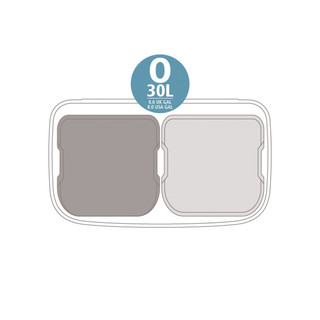 Brabantia Bo Treteimer 2 x 30 Liter Soft Grey