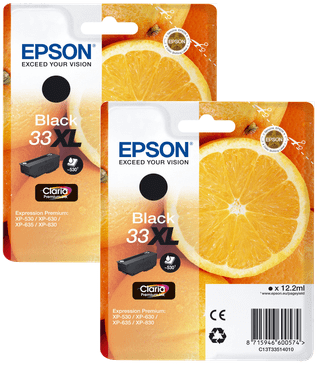 Epson 33XL Patrone Schwarz Doppelpack