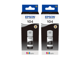 Epson 104 Ink Bottles Black Duo Pack