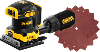 DeWalt DCW200NT-XJ (ohne Akku) + DeWalt Schleifstreifen 115 x 115 mm K120 (25x)