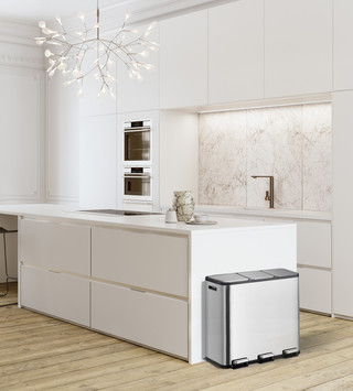 EKO EcoCasa II 3 x 15 Liter Matt Edelstahl