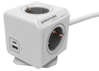 Allocacoc PowerCube Power Strip with USB-A and USB-C Ports