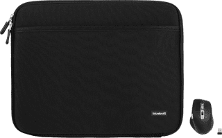 BlueBuilt Laptop Sleeve width 40 cm 17 inch Black + Maximus Mouse