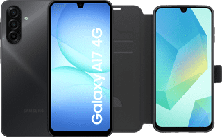 Samsung Galaxy A17 128GB Schwarz 4G + BlueBuilt Book Case Schwarz